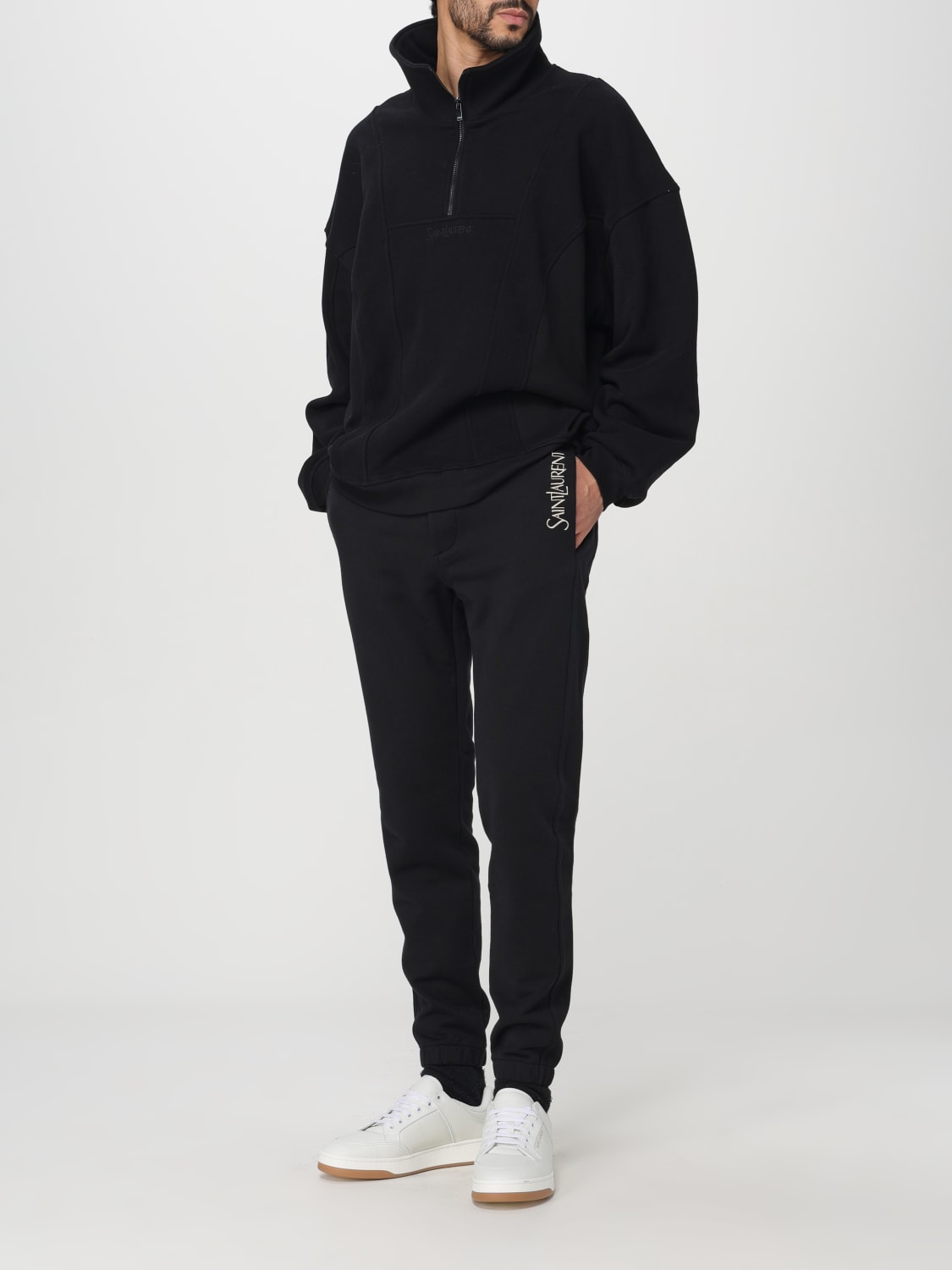 Giglio Felpa Saint Laurent In Cotone Con Ricamo