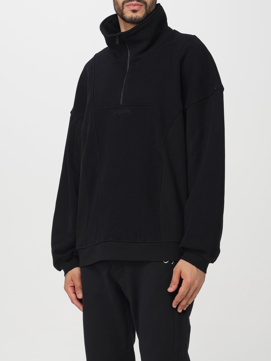 Giglio Felpa Saint Laurent In Cotone Con Ricamo