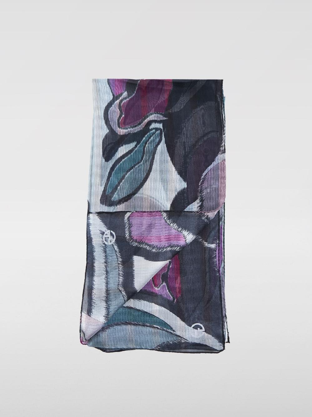 Giglio Foulard In Seta A Fantasia Giorgio Armani