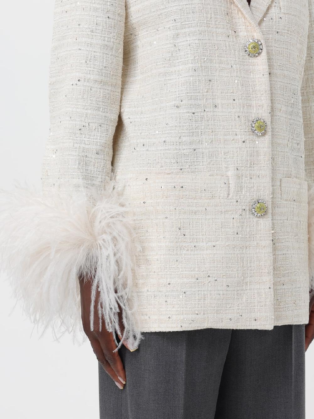 Giglio Giacca A Monopetto Valentino Con Piume