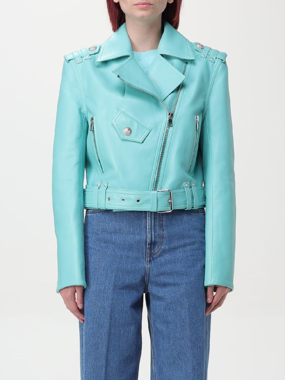 Giglio Giacca Biker Balmain in pelle