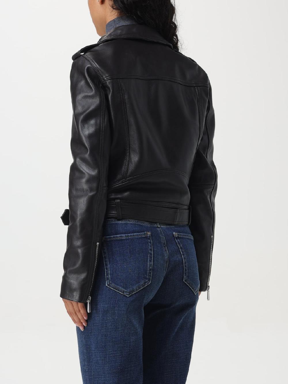 Giglio Giacca Biker Di Pelle Pinko