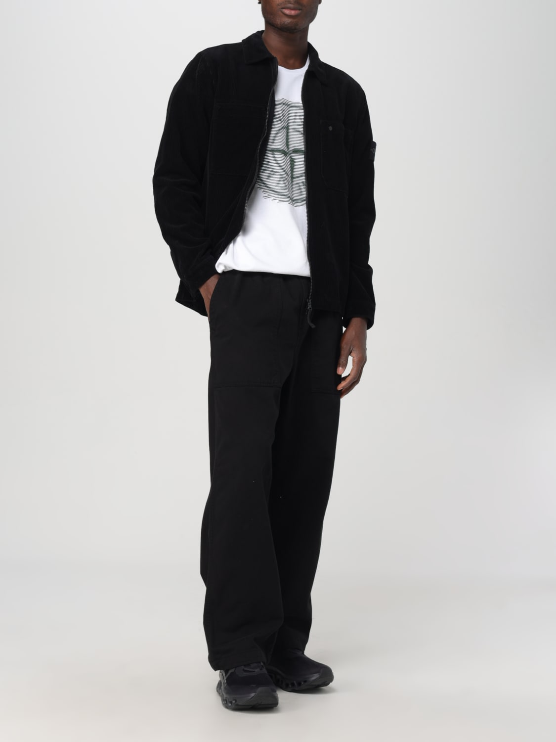 Giglio Giacca-Camicia In Velluto Stone Island