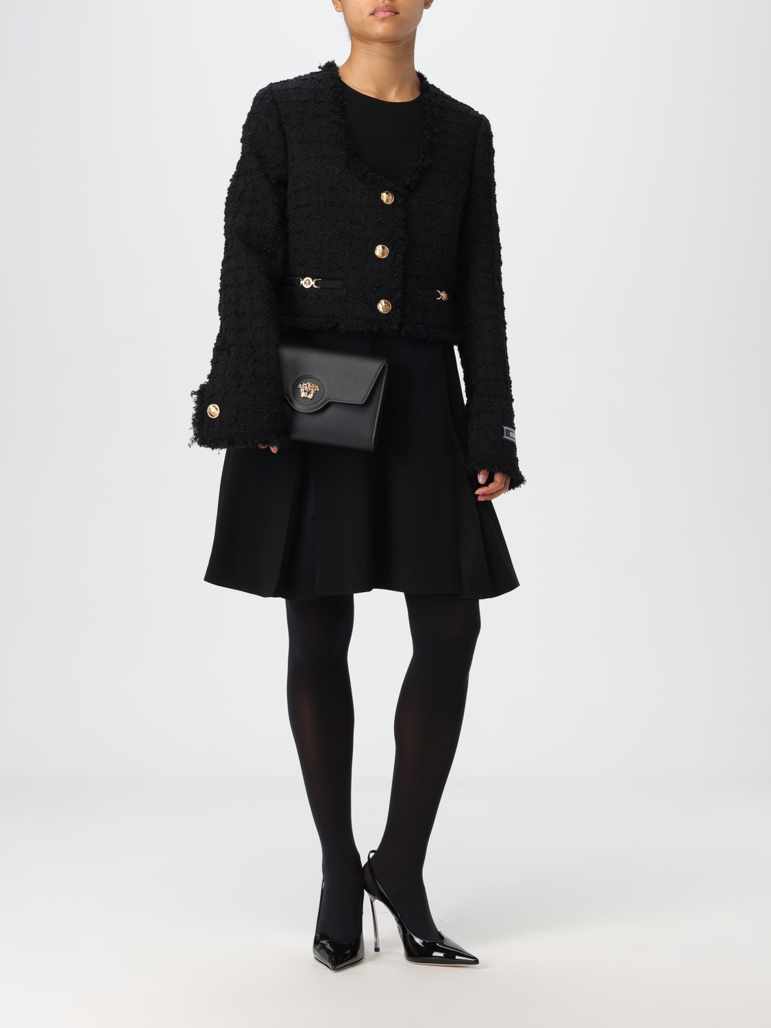 Giglio Giacca Crop Versace In Bouclé Di Lana