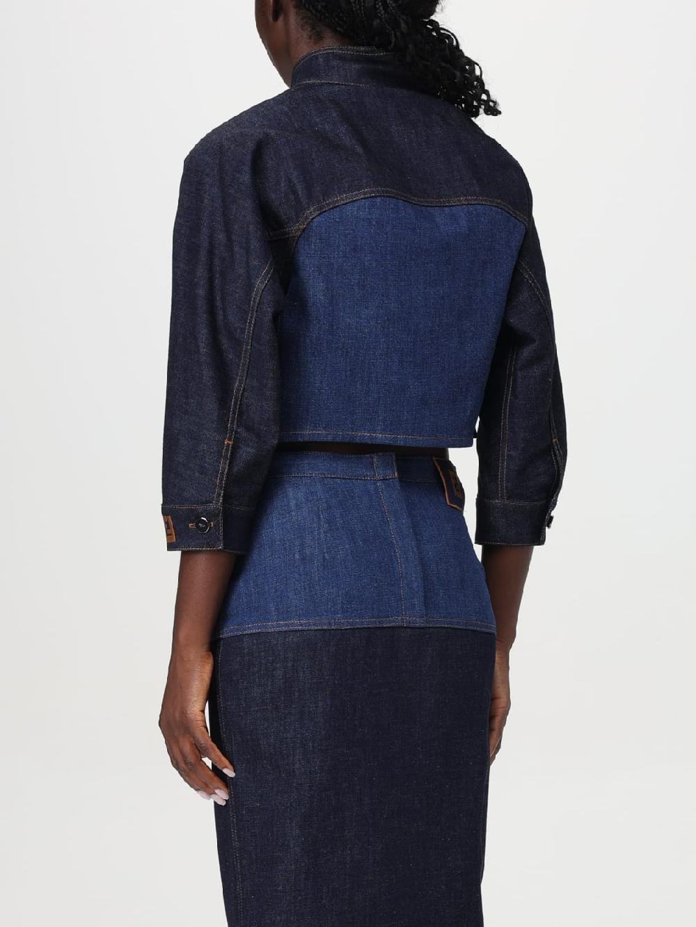 Giglio Giacca Di Jeans Bicolore Fendi