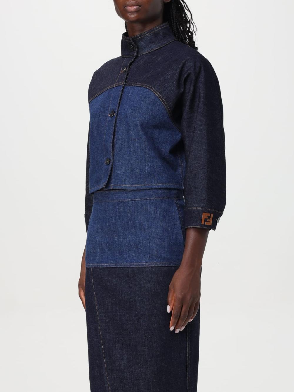 Giglio Giacca Di Jeans Bicolore Fendi