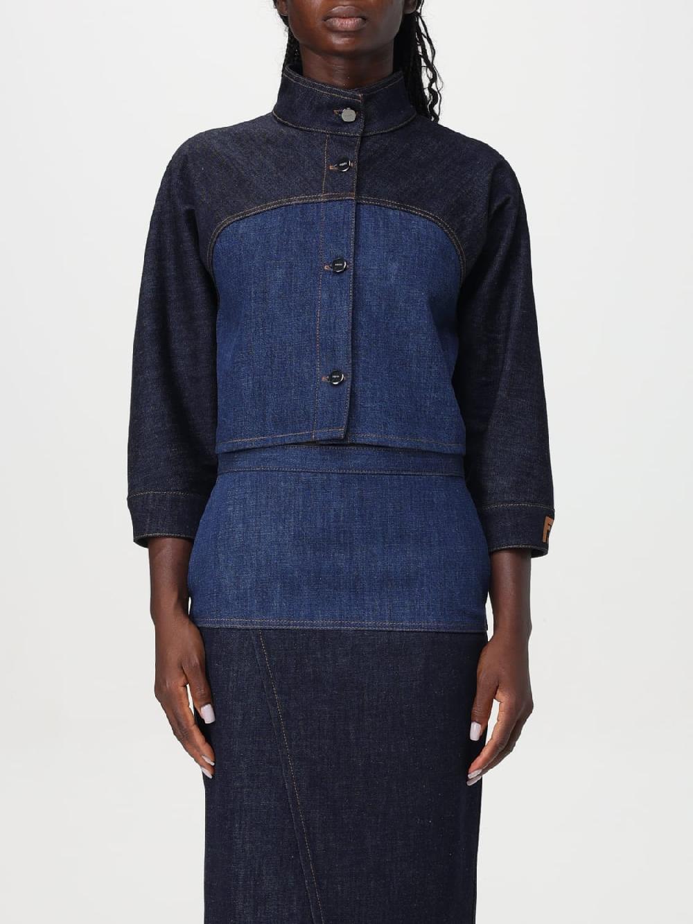 Giglio Giacca di jeans bicolore Fendi