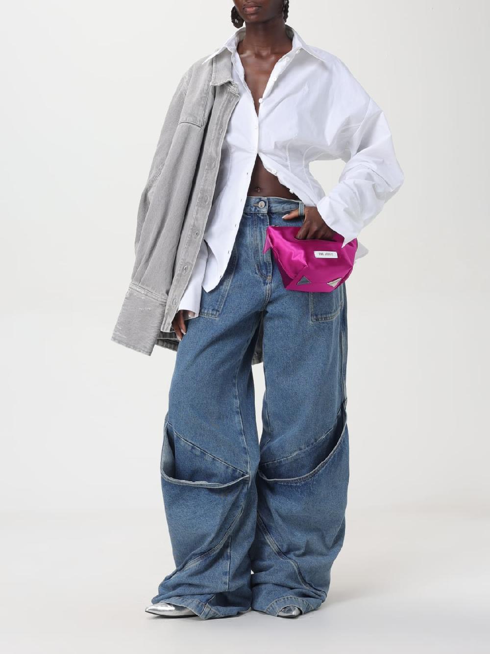 Giglio Giacca Di Jeans Con Mini Logo The Attico