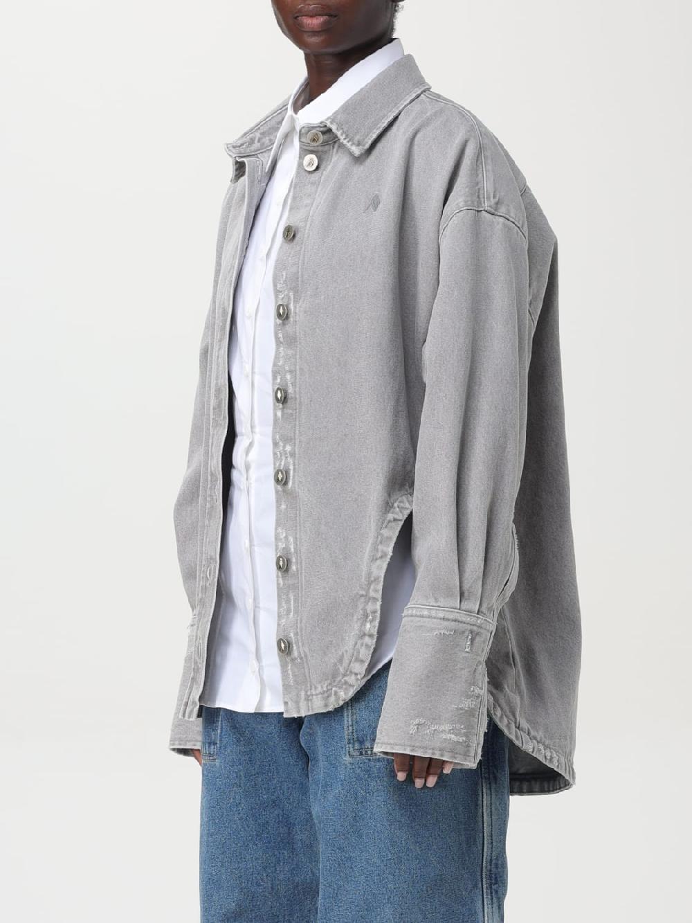 Giglio Giacca Di Jeans Con Mini Logo The Attico