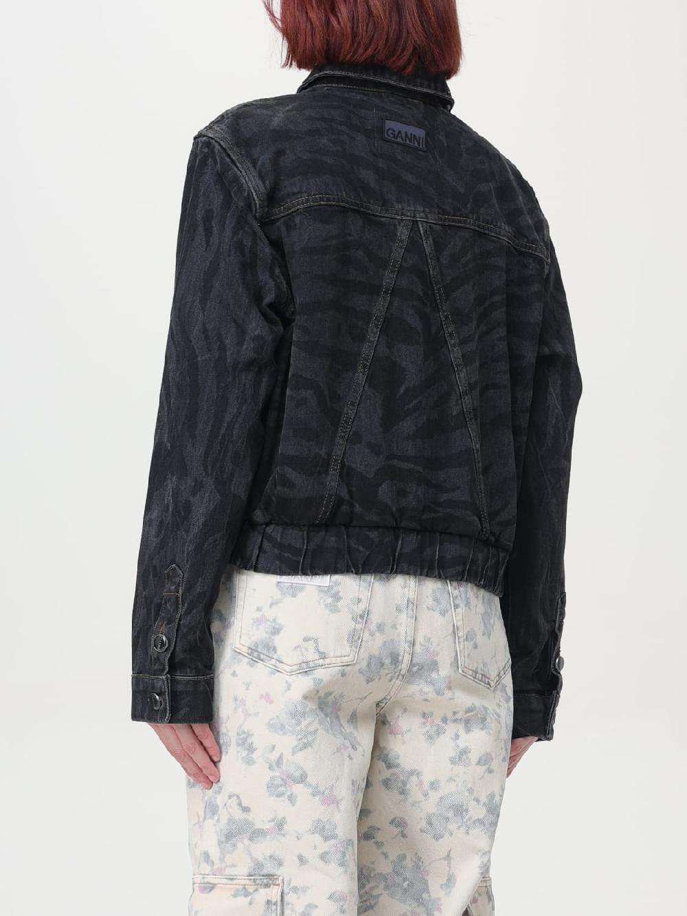 Giglio Giacca Di Jeans Ganni Animalier