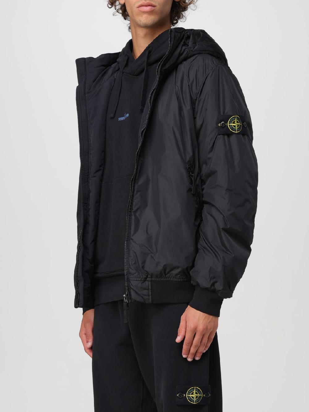 Giglio Giacca Di Nylon Con Cappuccio Stone Island