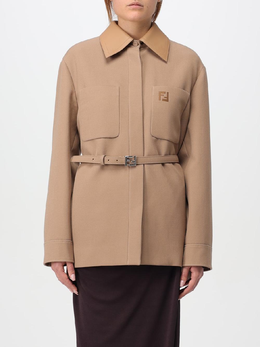 Giglio Giacca Fendi in viscosa e lana