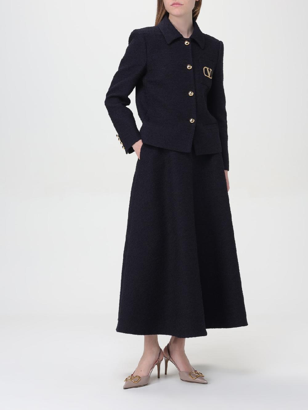 Giglio Giacca In Twill Di Lana VLogo Valentino