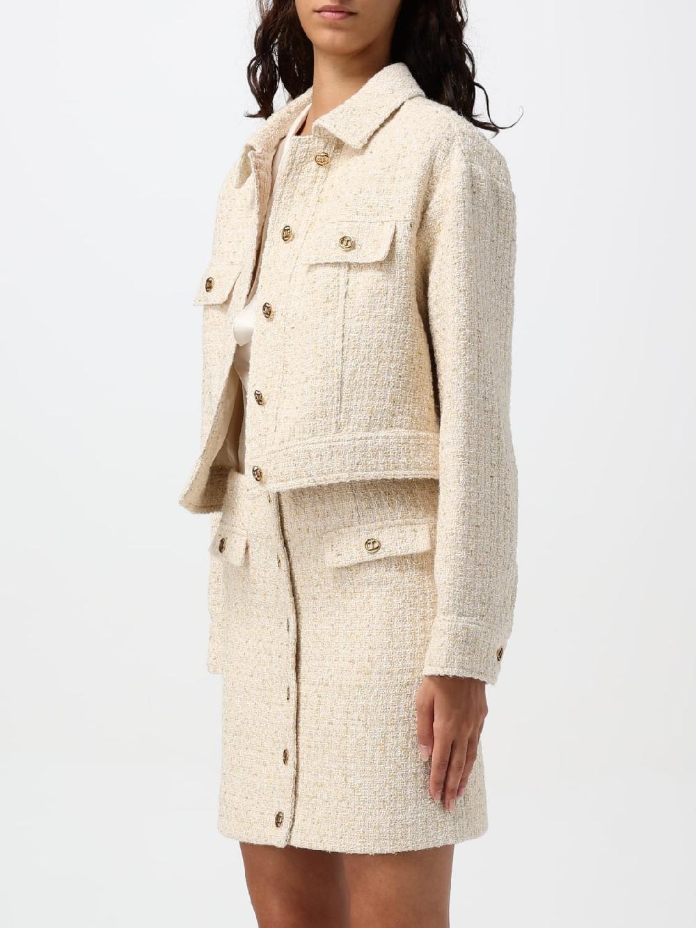Giglio Giacca Twinset In Tweed Di Misto Lana