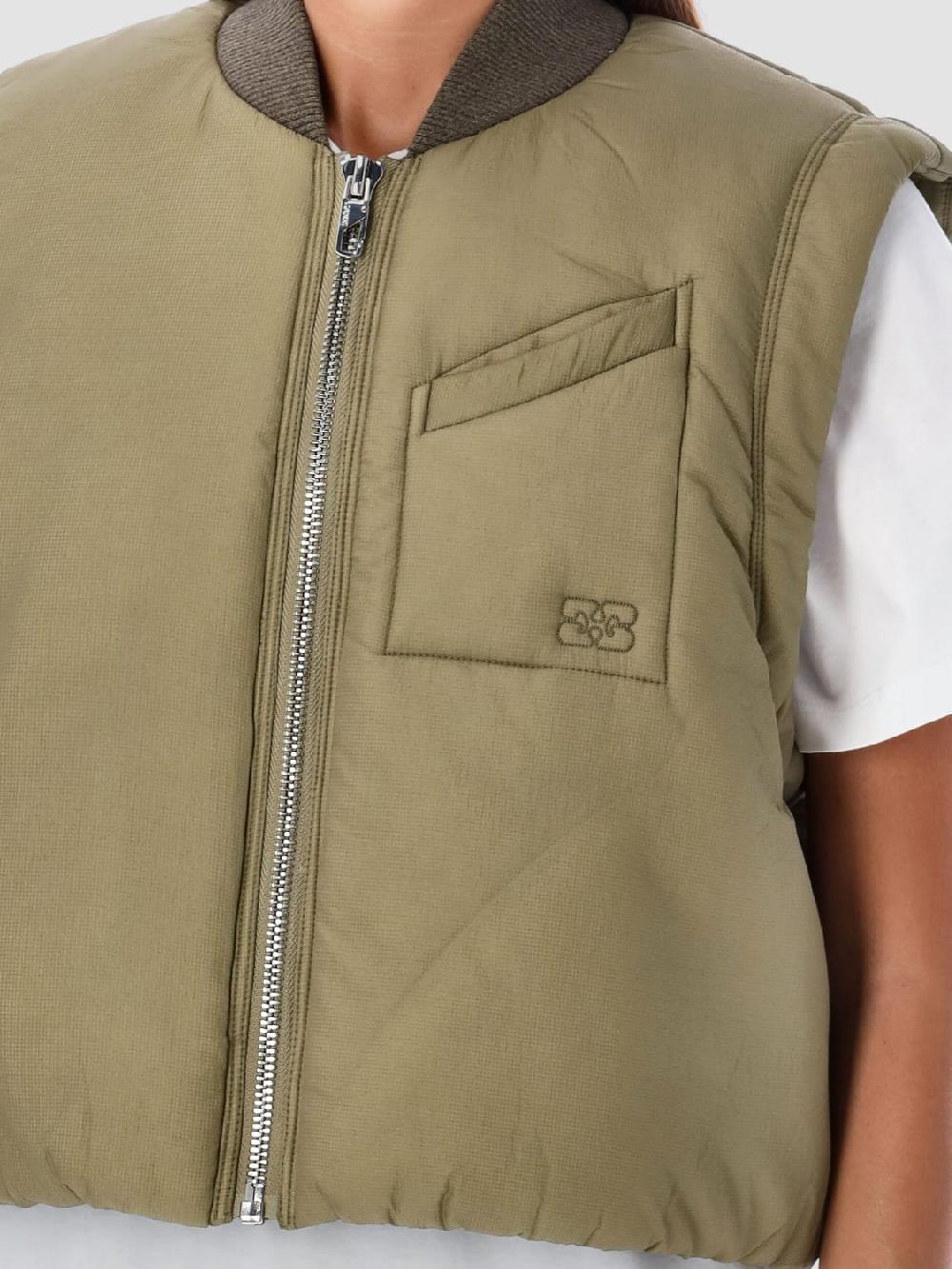 Giglio Gilet Con Zip Ganni