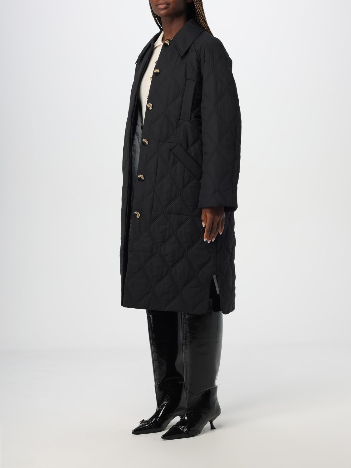 Giglio Giubbotto Ganni In Nylon Trapuntato