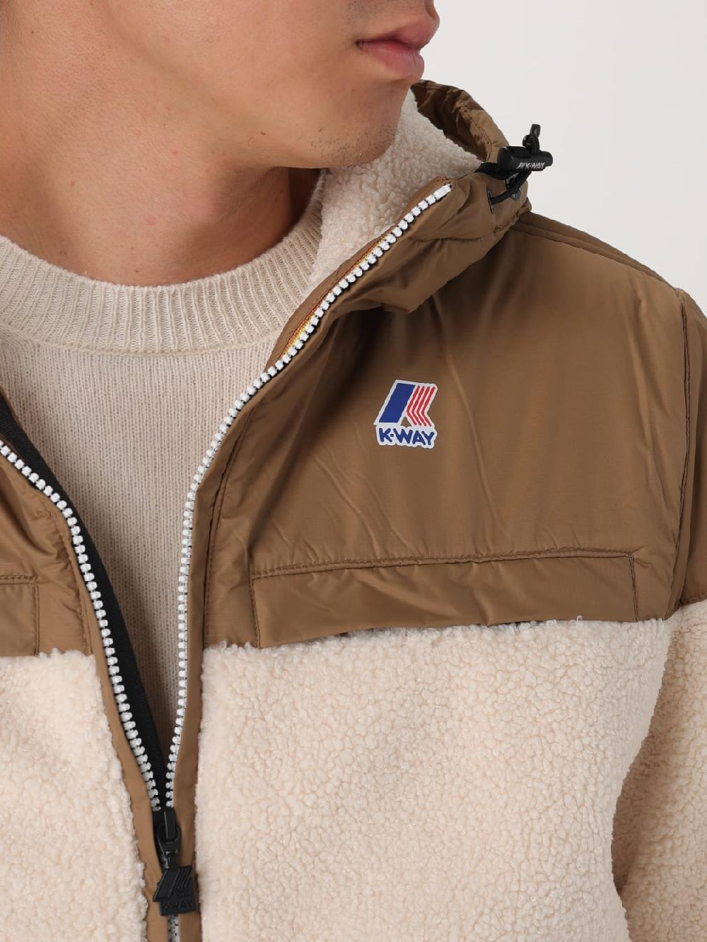 Giglio Giubbotto K-Way In Nylon E Pile