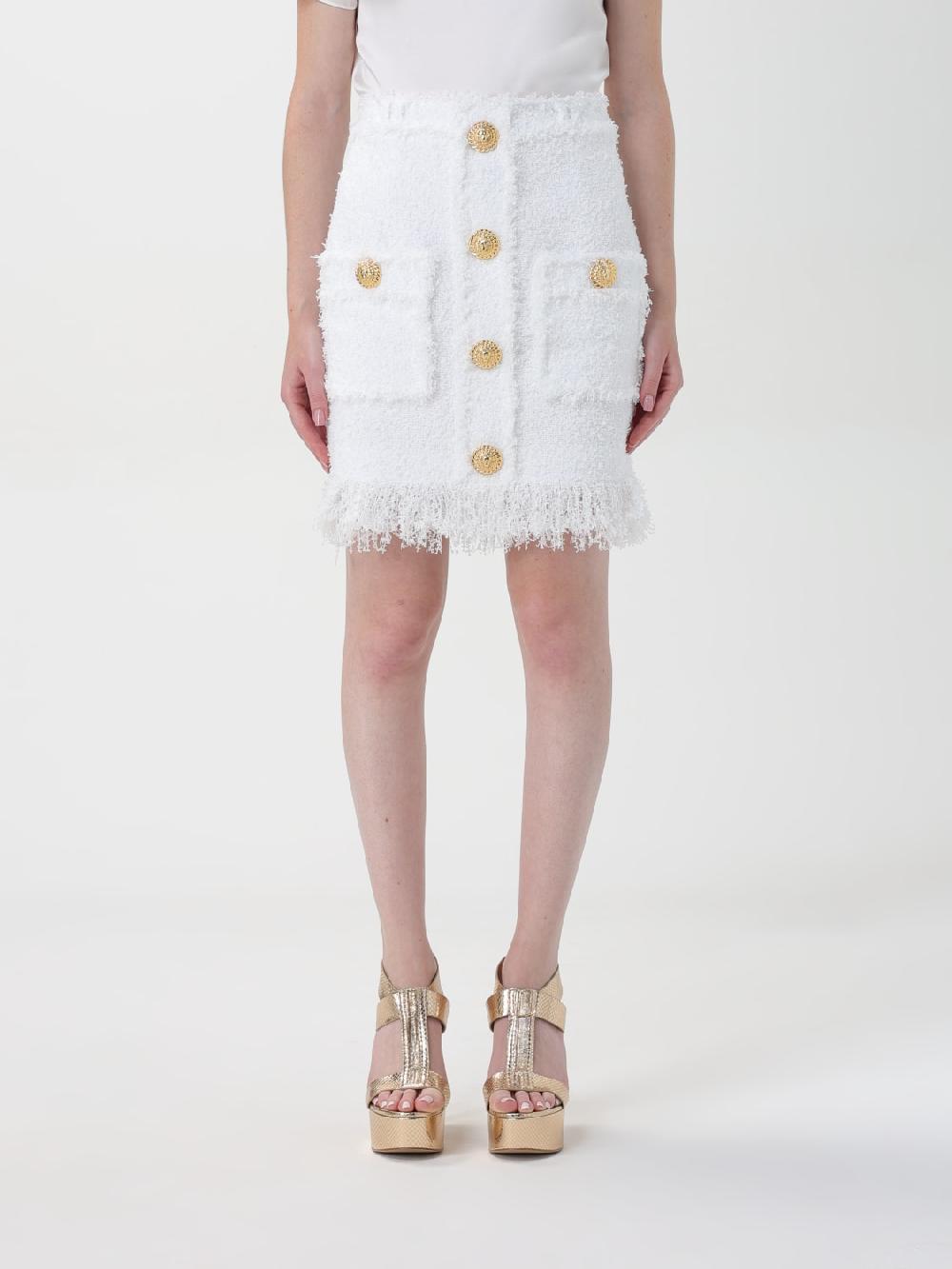Giglio Gonna a 6 bottoni Balmain in tweed
