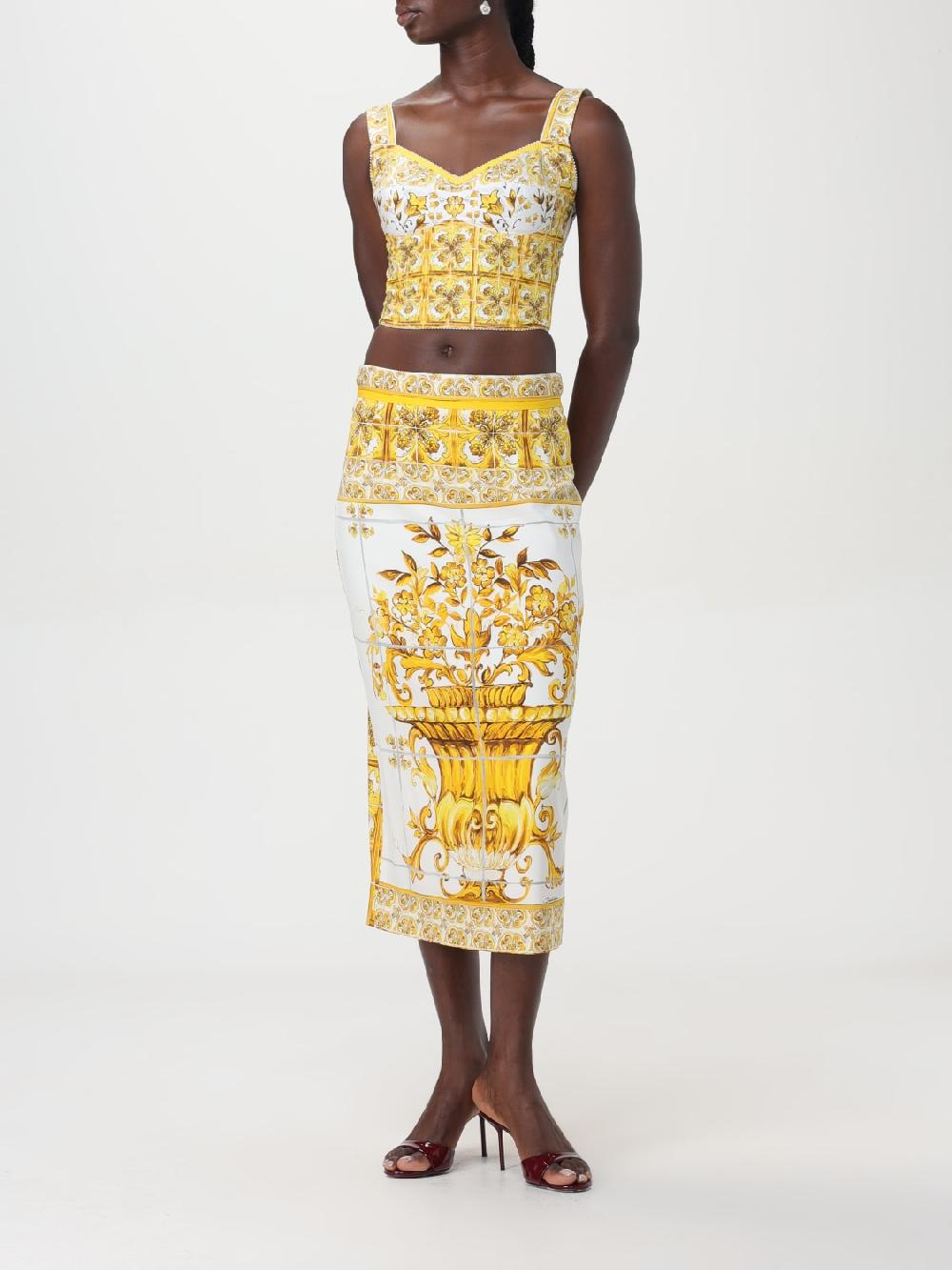 Giglio Gonna A Matita Maioliche Dolce & Gabbana