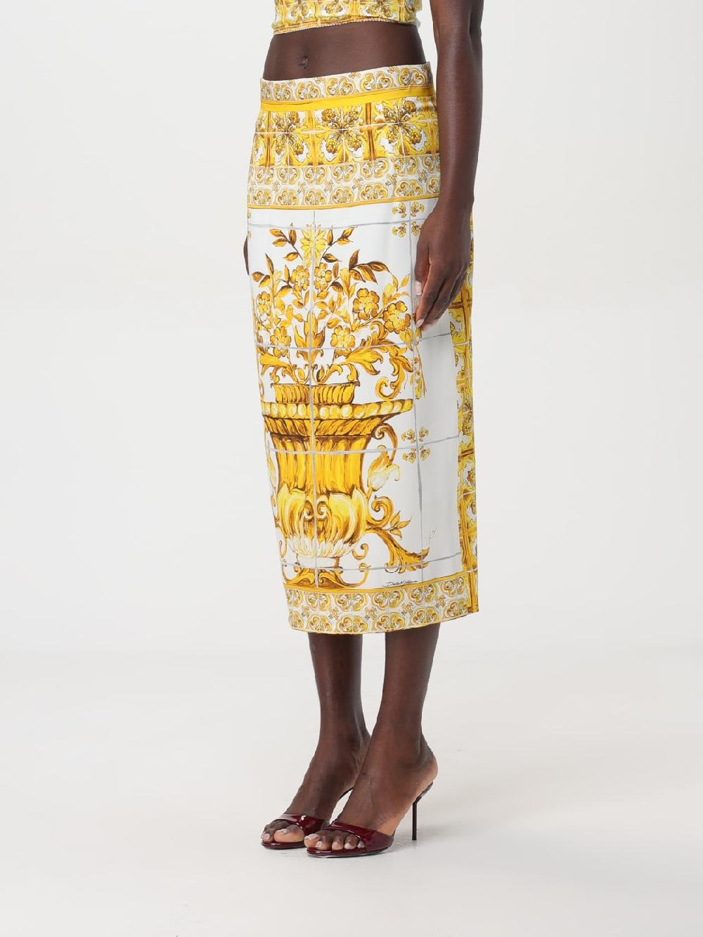 Giglio Gonna A Matita Maioliche Dolce & Gabbana