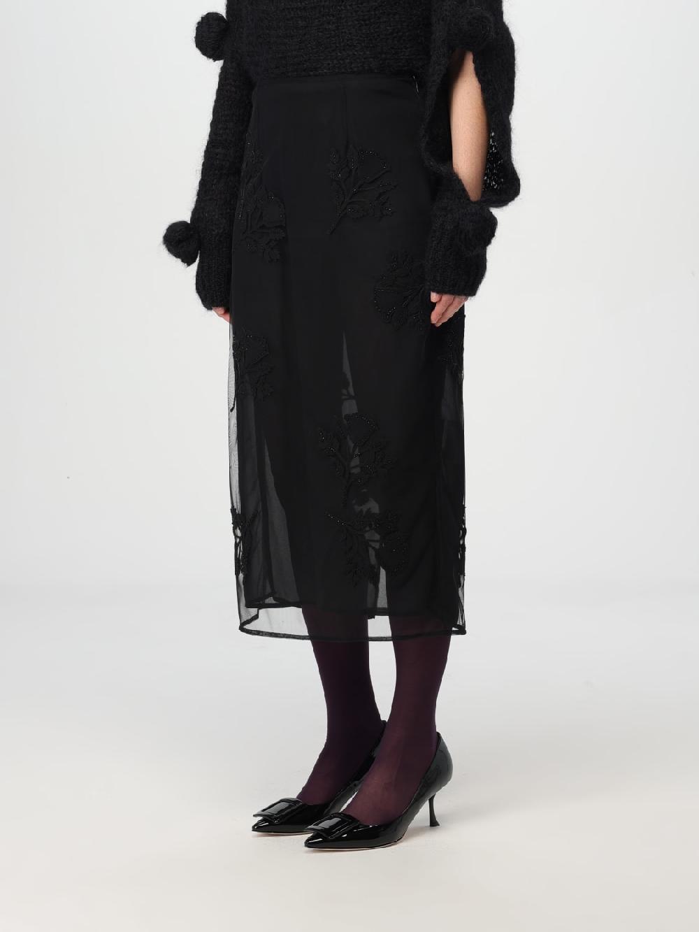 Giglio Gonna Blumarine In Nylon Con Ricami