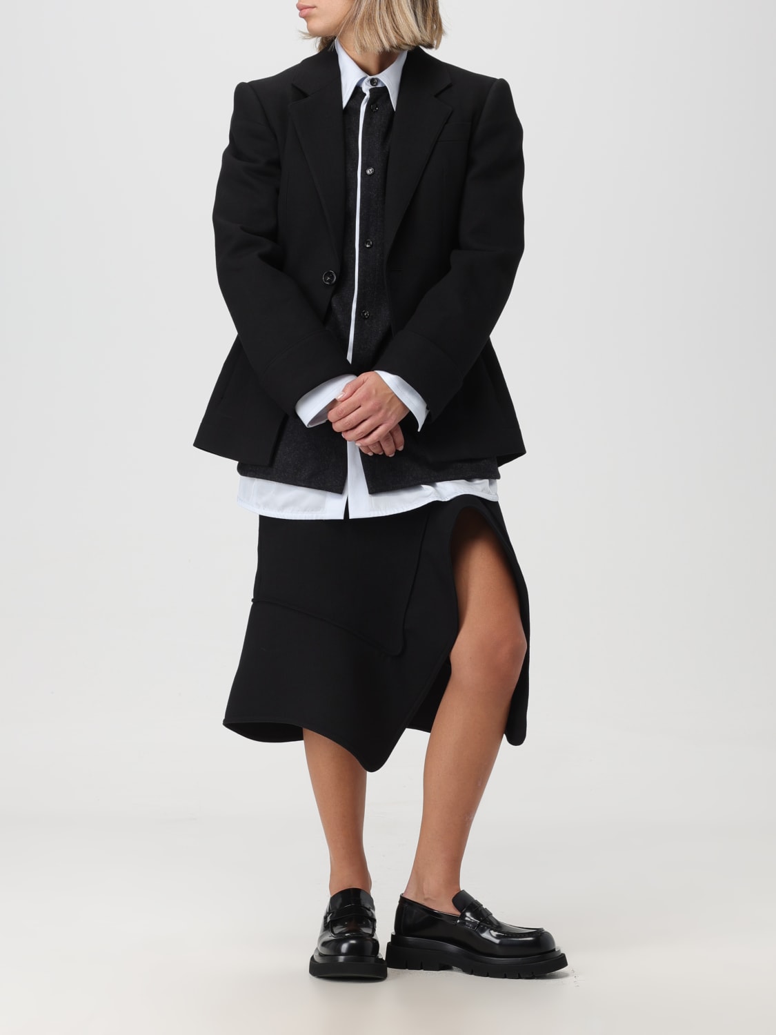 Giglio Gonna Bottega Veneta In Misto Cotone E Lana