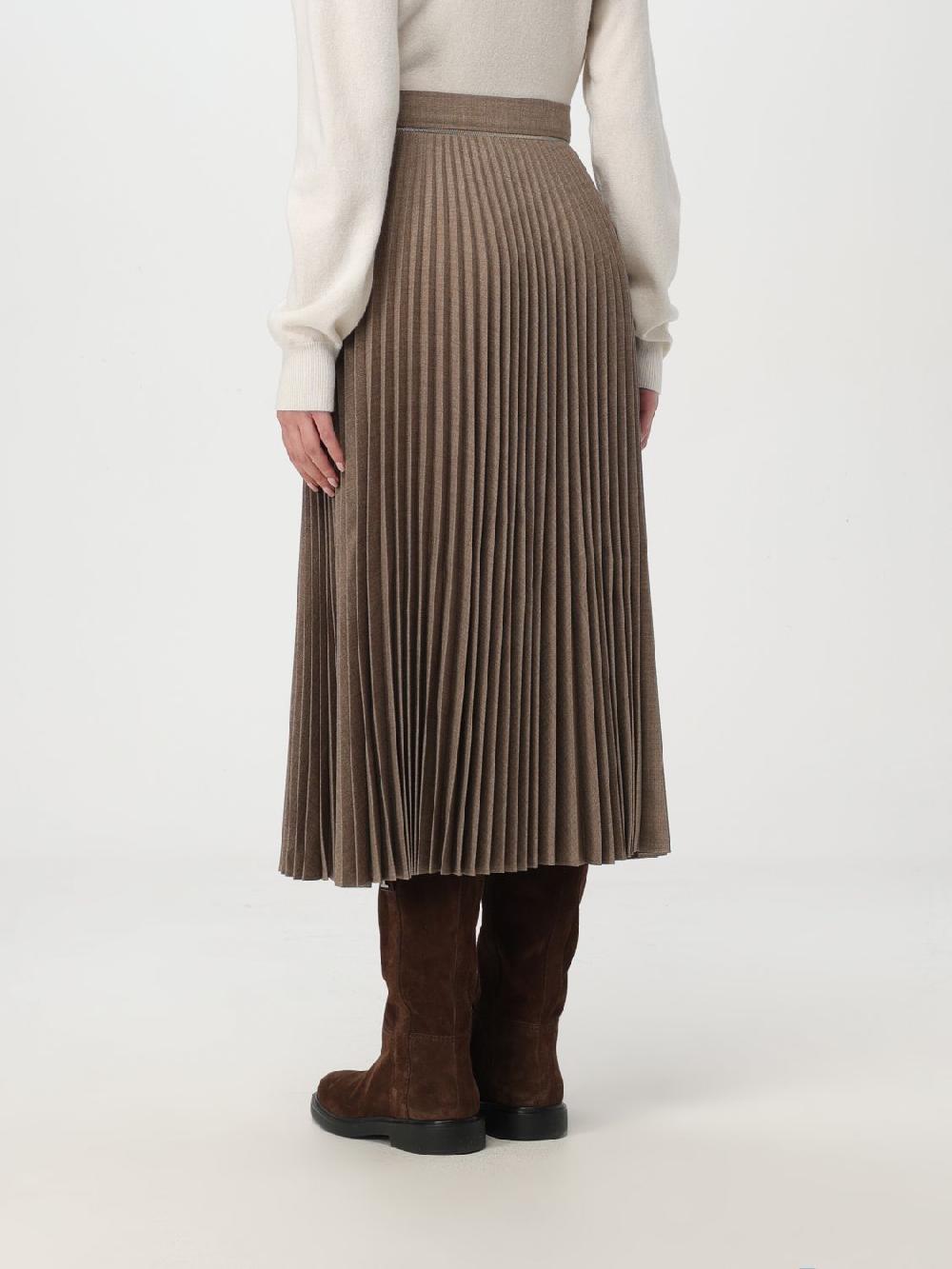 Giglio Gonna Burberry In Lana Plissettata