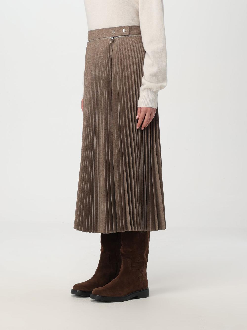 Giglio Gonna Burberry In Lana Plissettata