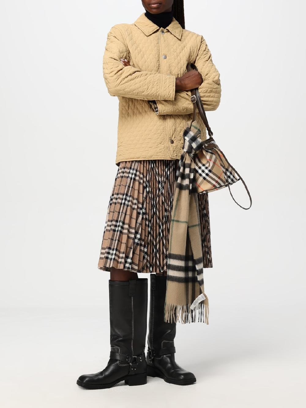 Giglio Gonna Burberry In Misto Lana Check