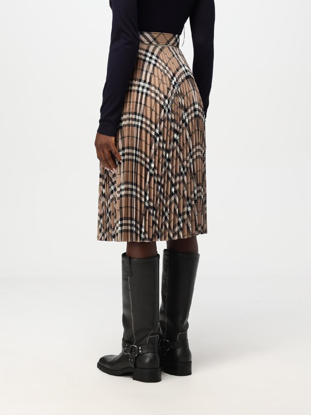 Giglio Gonna Burberry In Misto Lana Check