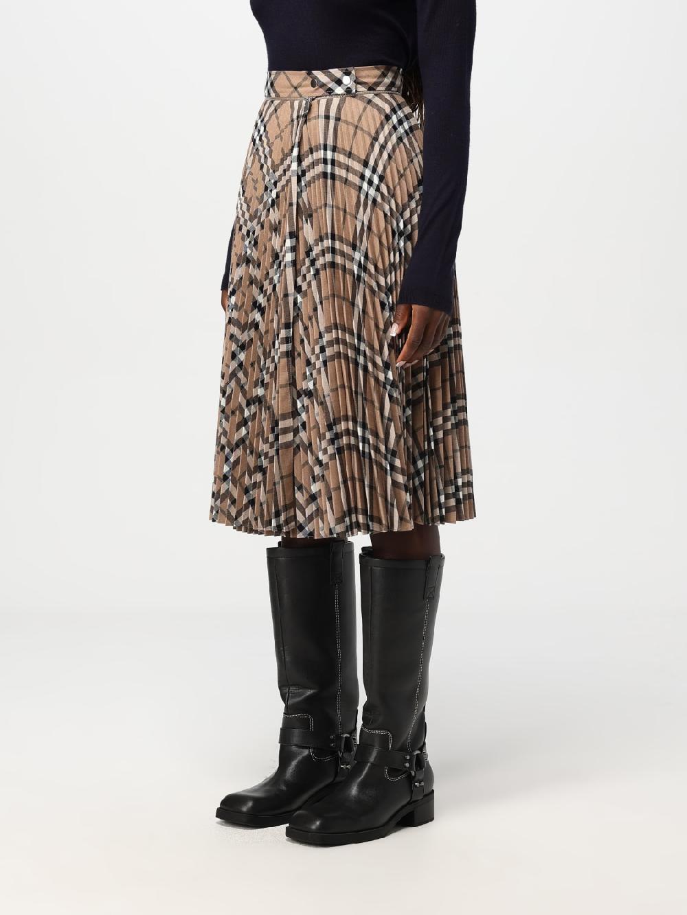 Giglio Gonna Burberry In Misto Lana Check