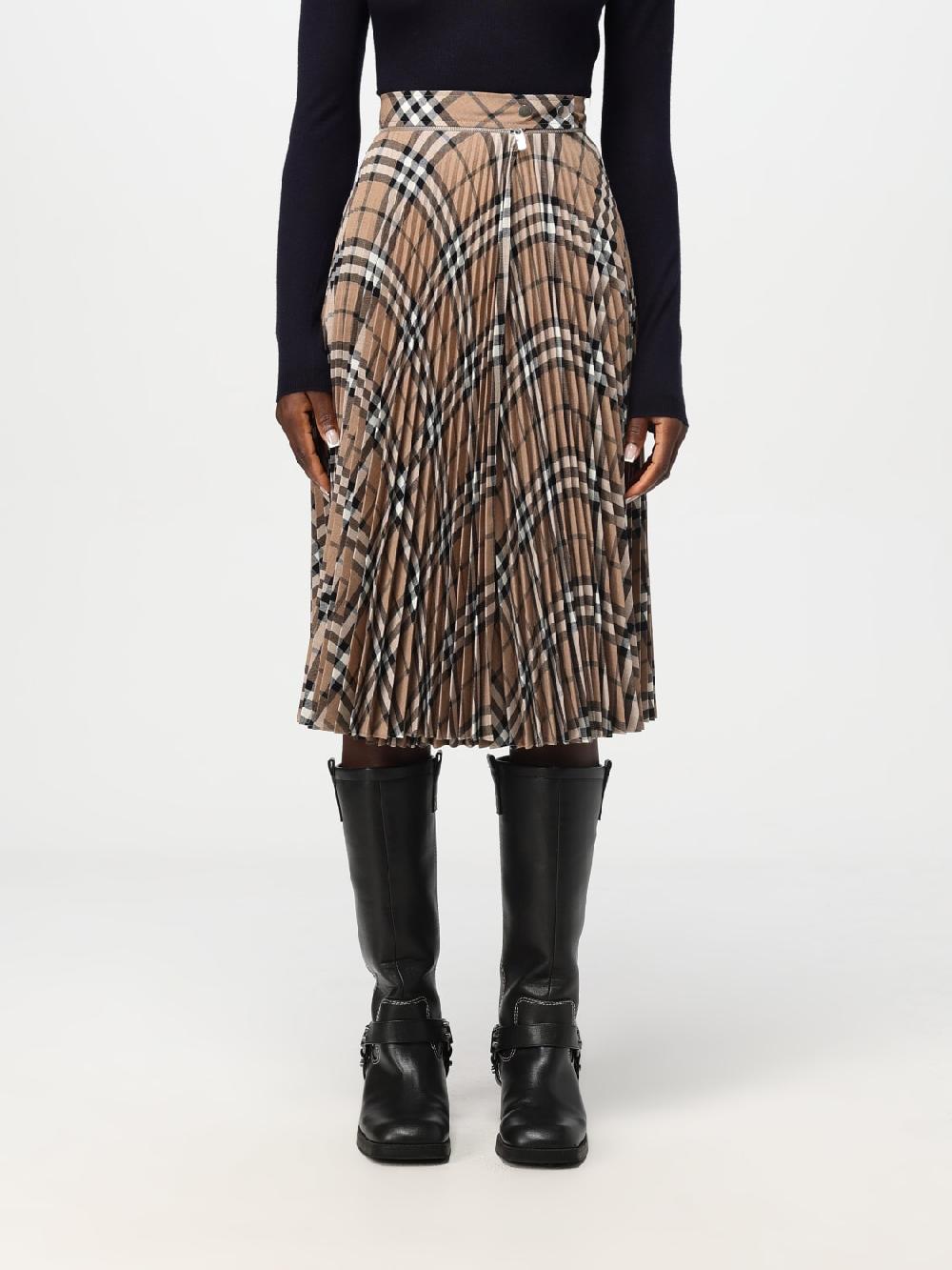Giglio Gonna Burberry in misto lana check