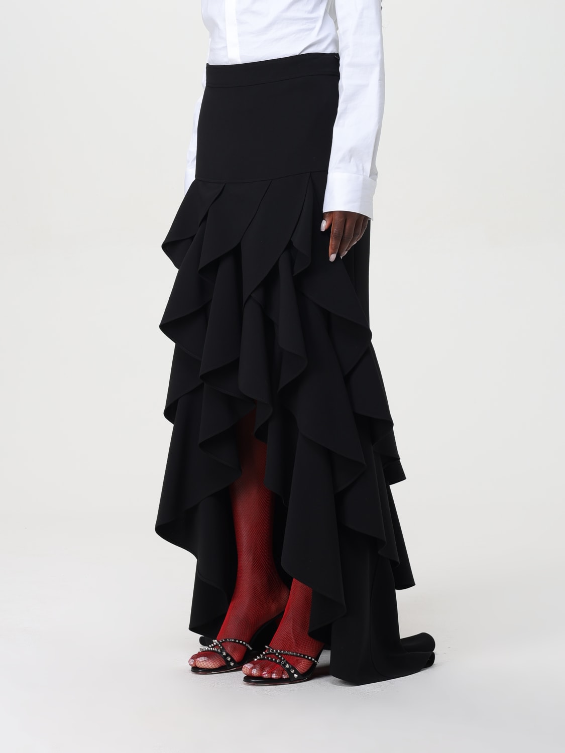 Giglio Gonna Con Maxi Rouches Moschino Couture
