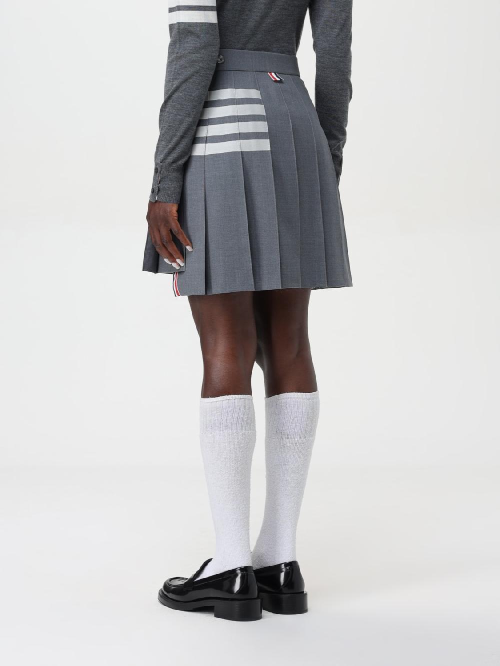 Giglio Gonna Di Lana A Pieghe Thom Browne