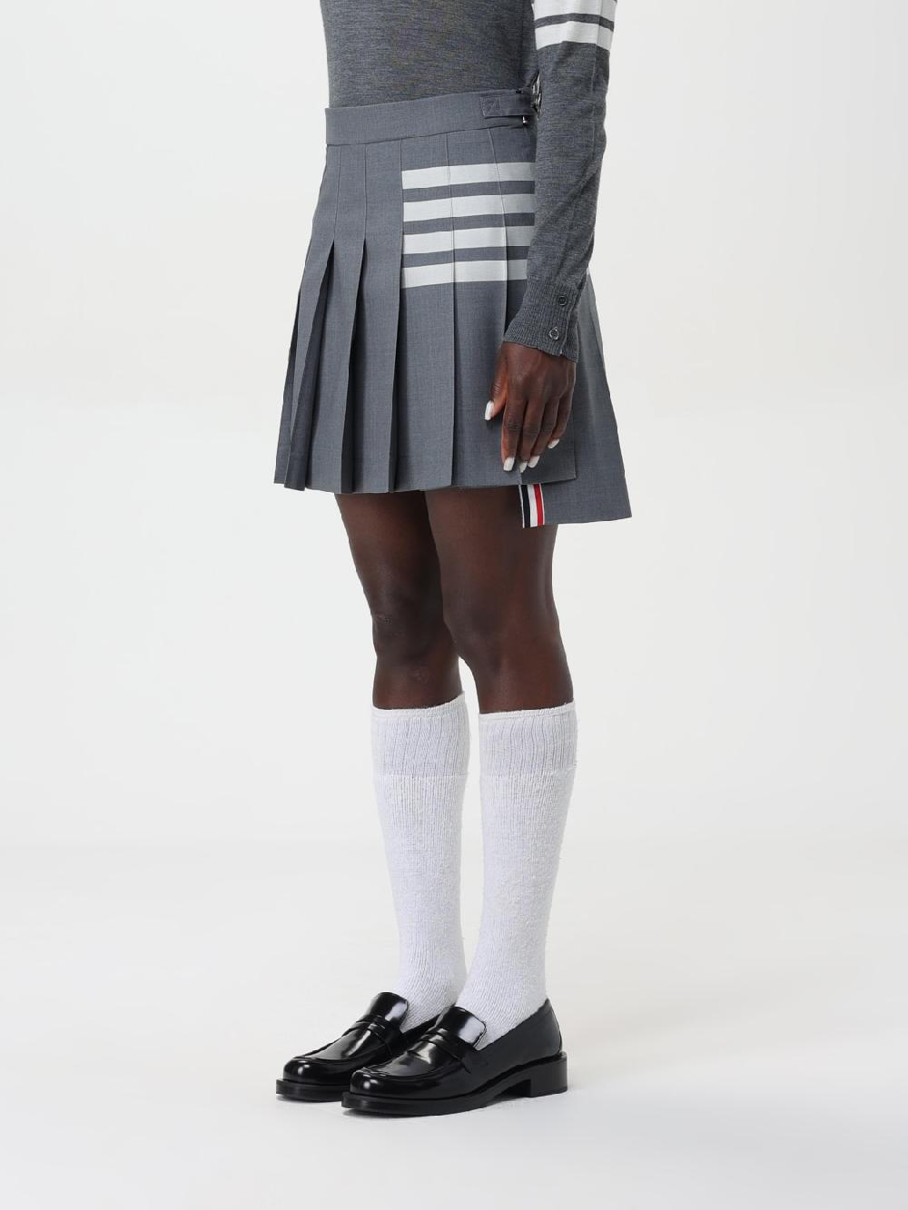 Giglio Gonna Di Lana A Pieghe Thom Browne