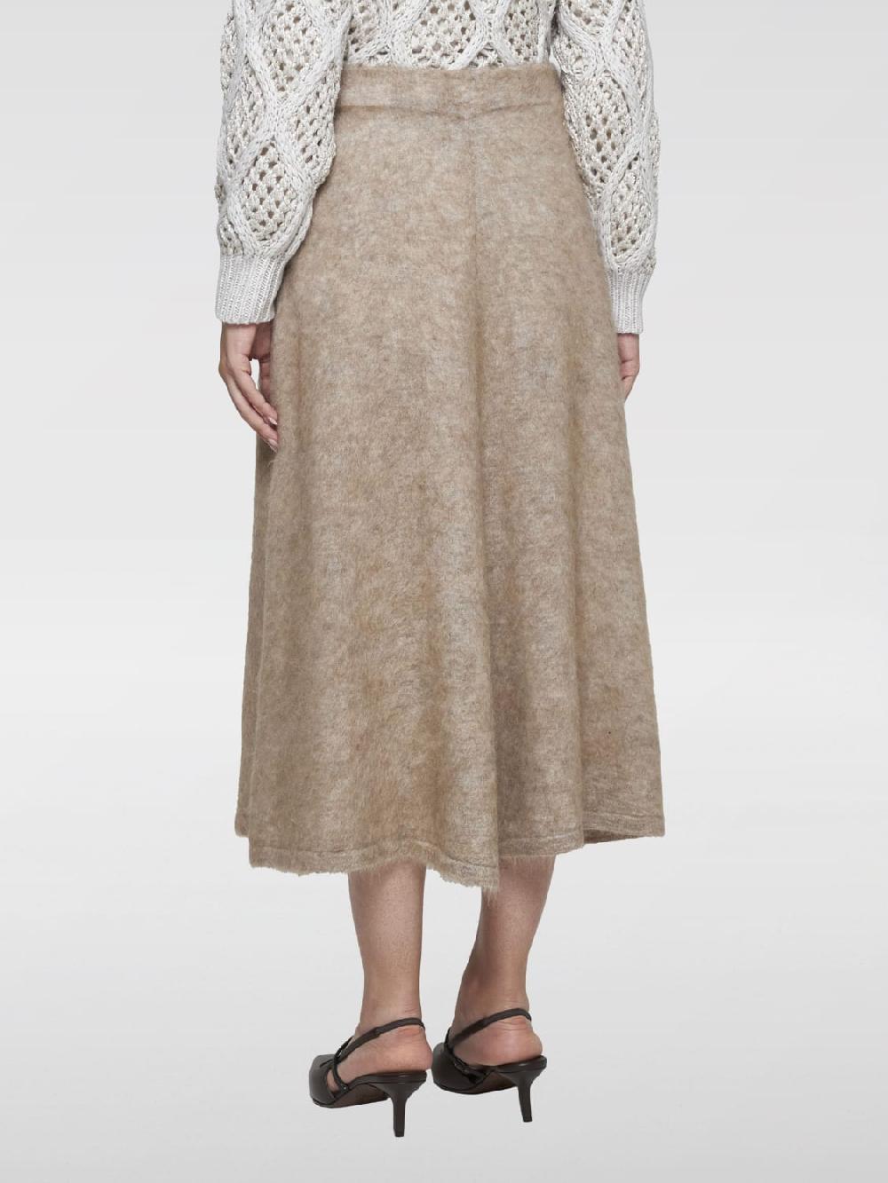 Giglio Gonna Di Lana E Alpaca Brunello Cucinelli