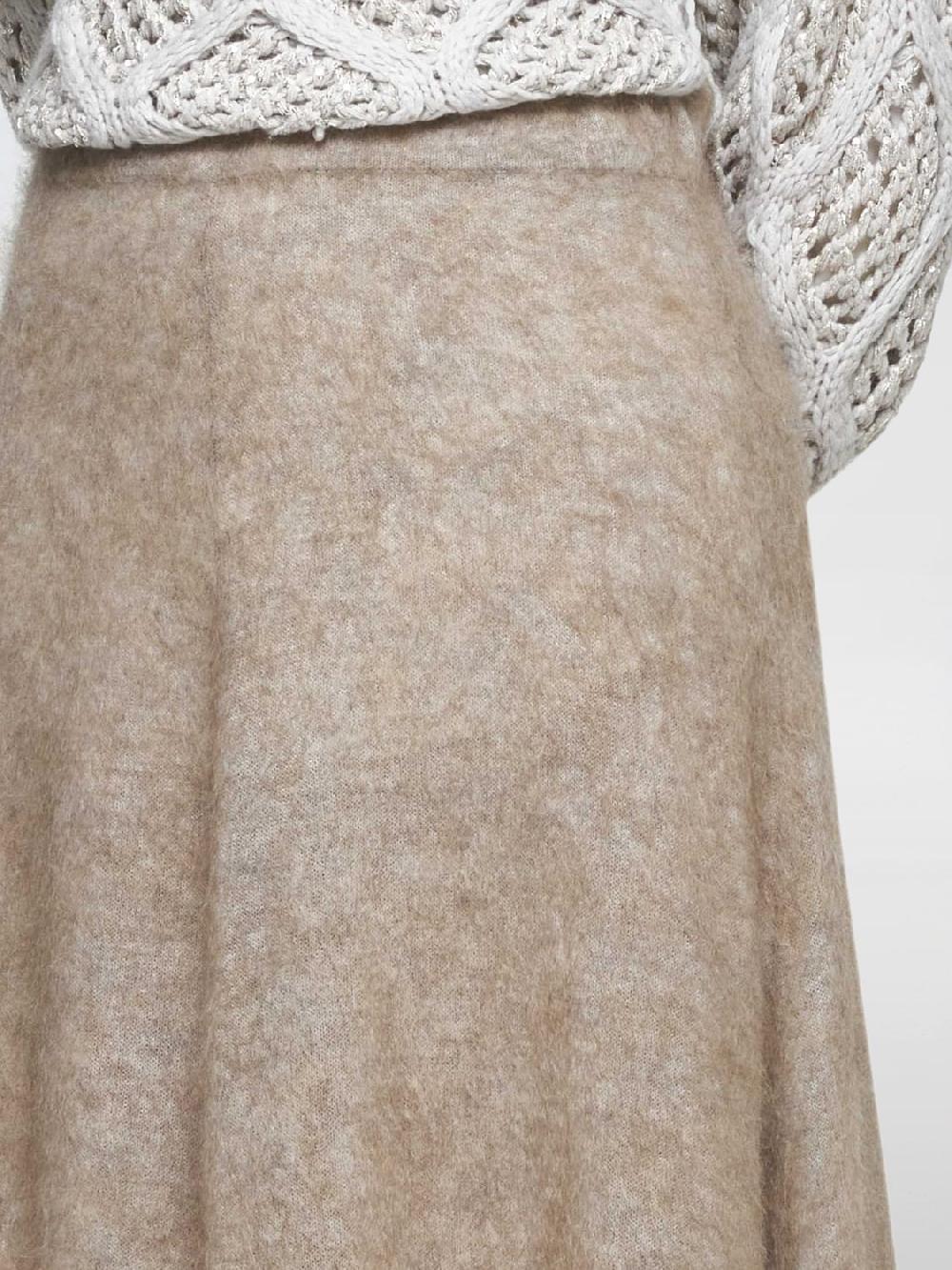 Giglio Gonna Di Lana E Alpaca Brunello Cucinelli