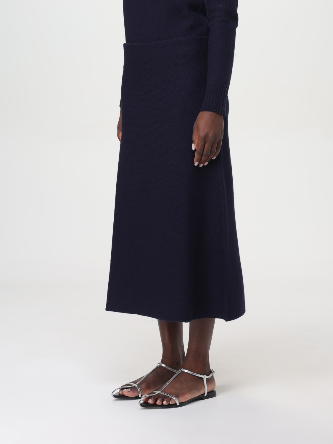 Giglio Gonna Di Lana Midi Jil Sander