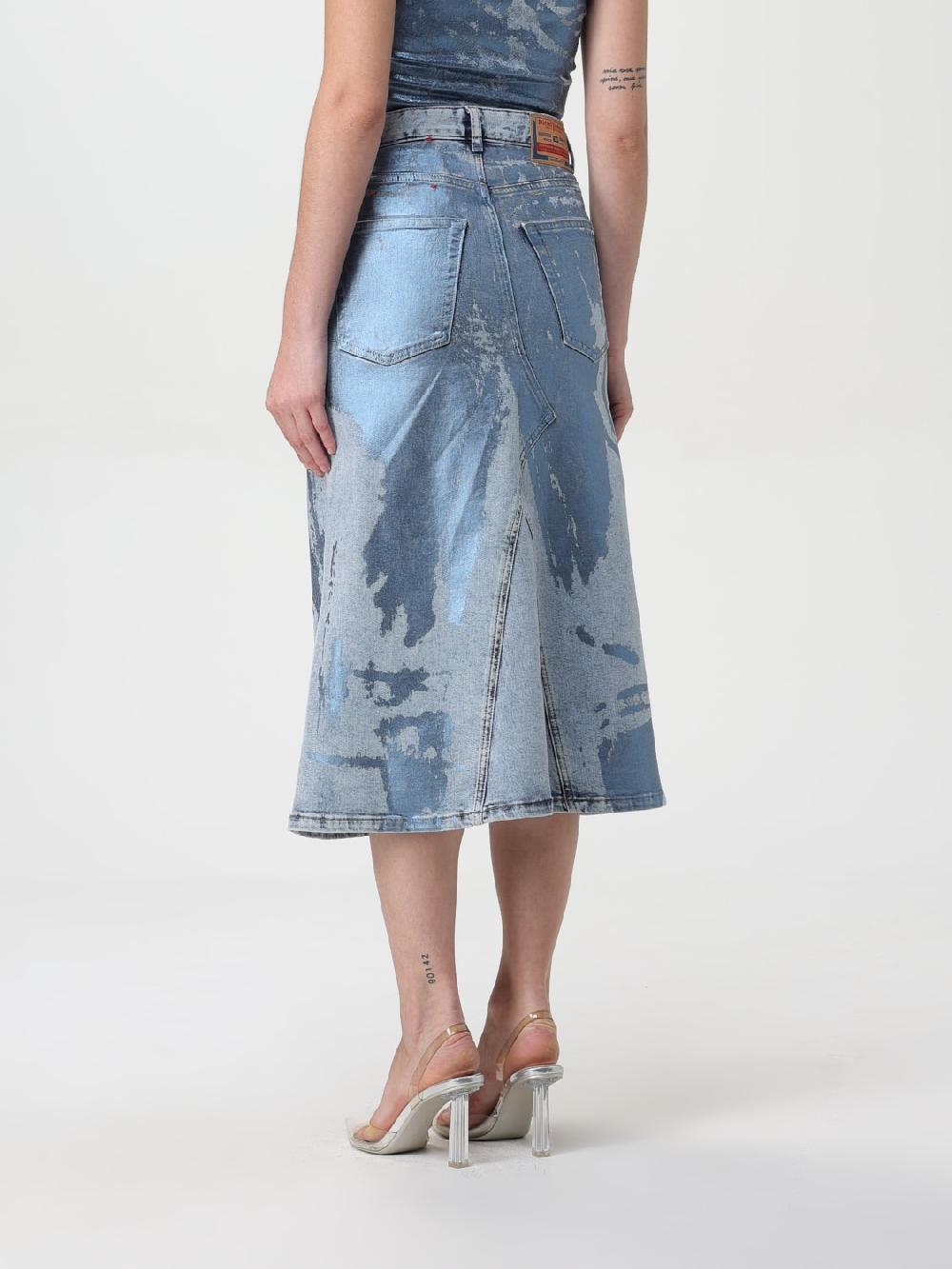 Giglio Gonna Diesel In Denim Washed
