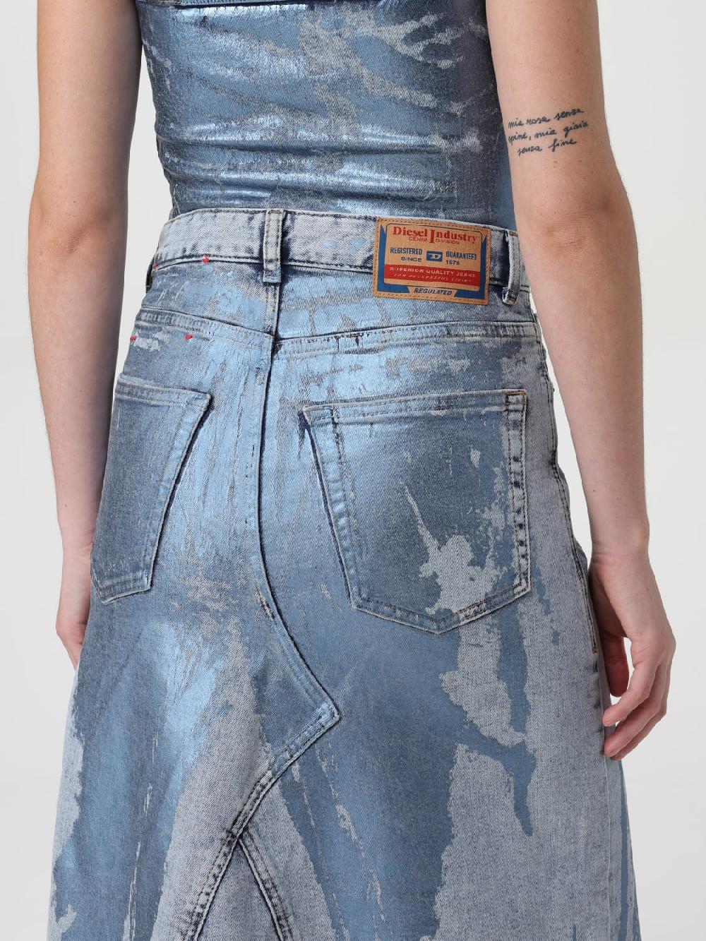 Giglio Gonna Diesel In Denim Washed