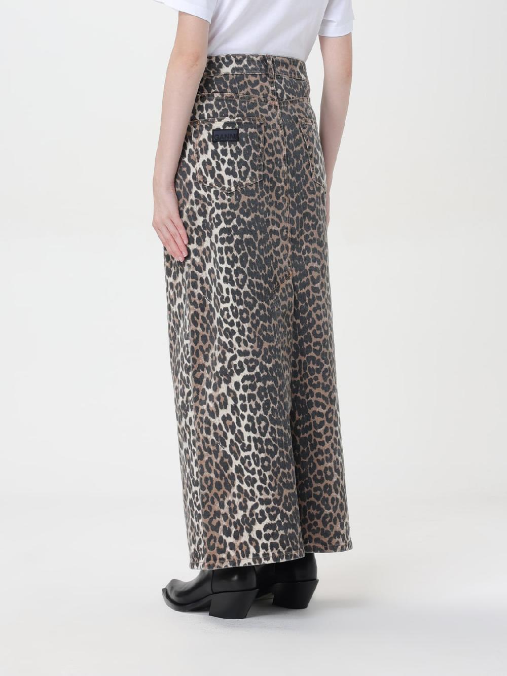 Giglio Gonna Dritta Animalier Ganni