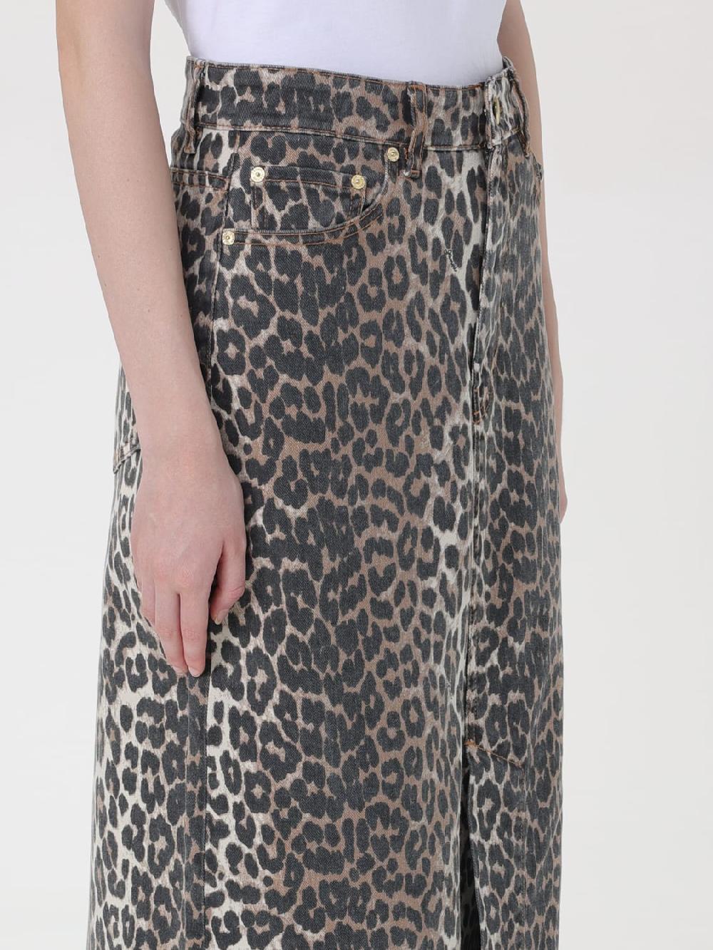 Giglio Gonna Dritta Animalier Ganni