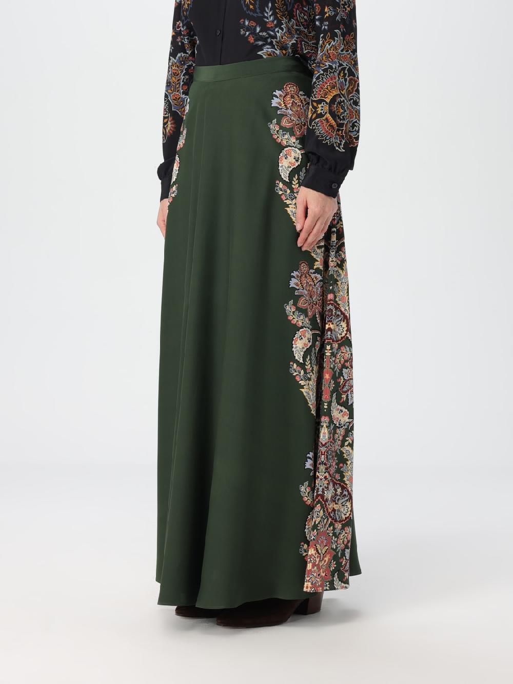 Giglio Gonna Etro In Seta Con Stampa Paisley