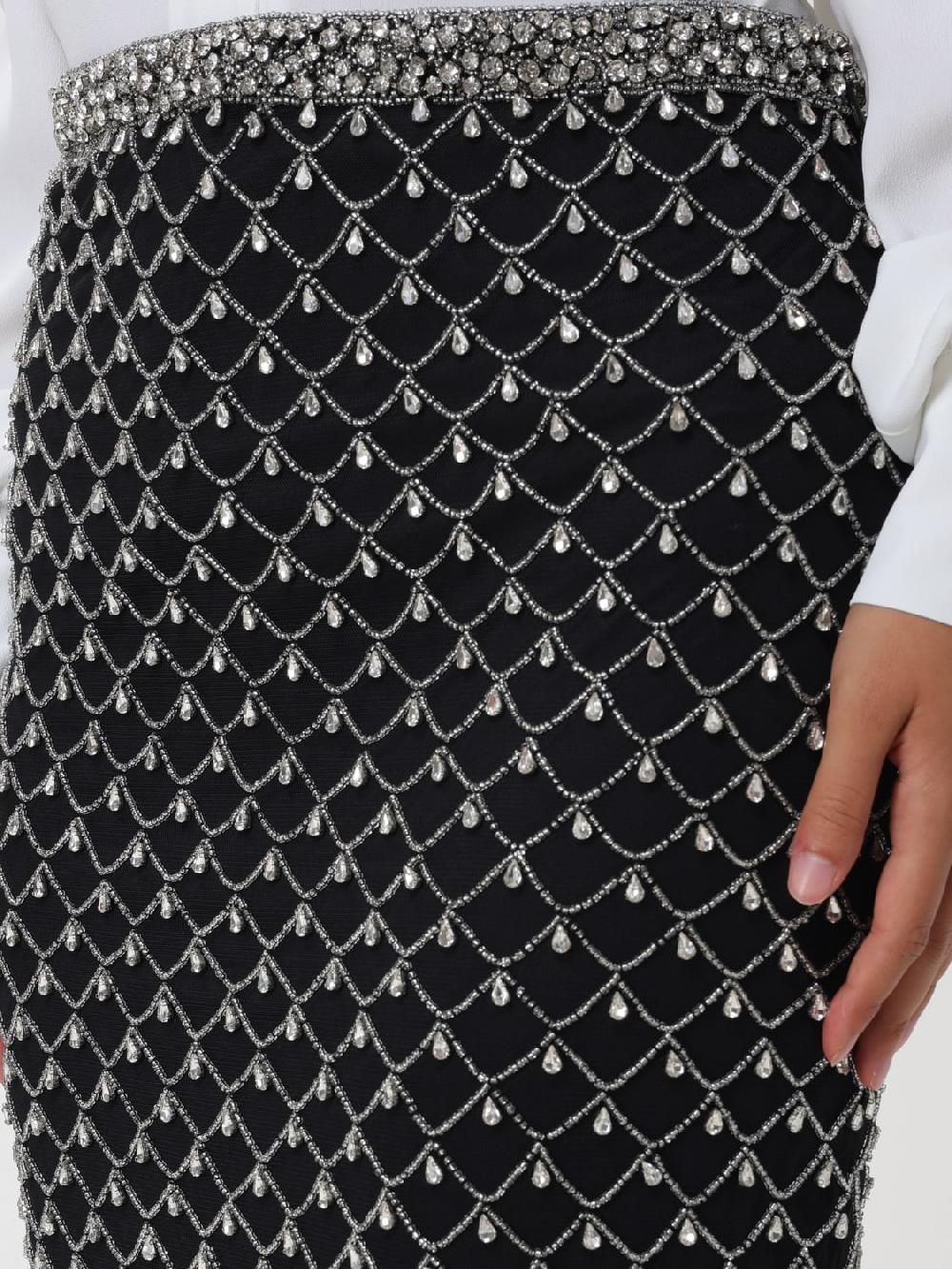Giglio Gonna Gioiello Pinko Con Cristalli All-over