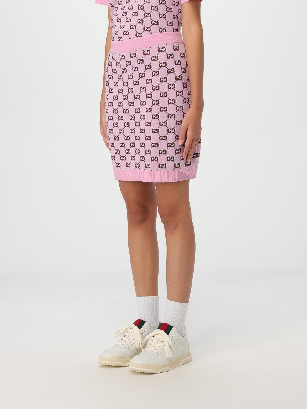 Giglio Gonna Gucci In Lana Con Monogram GG