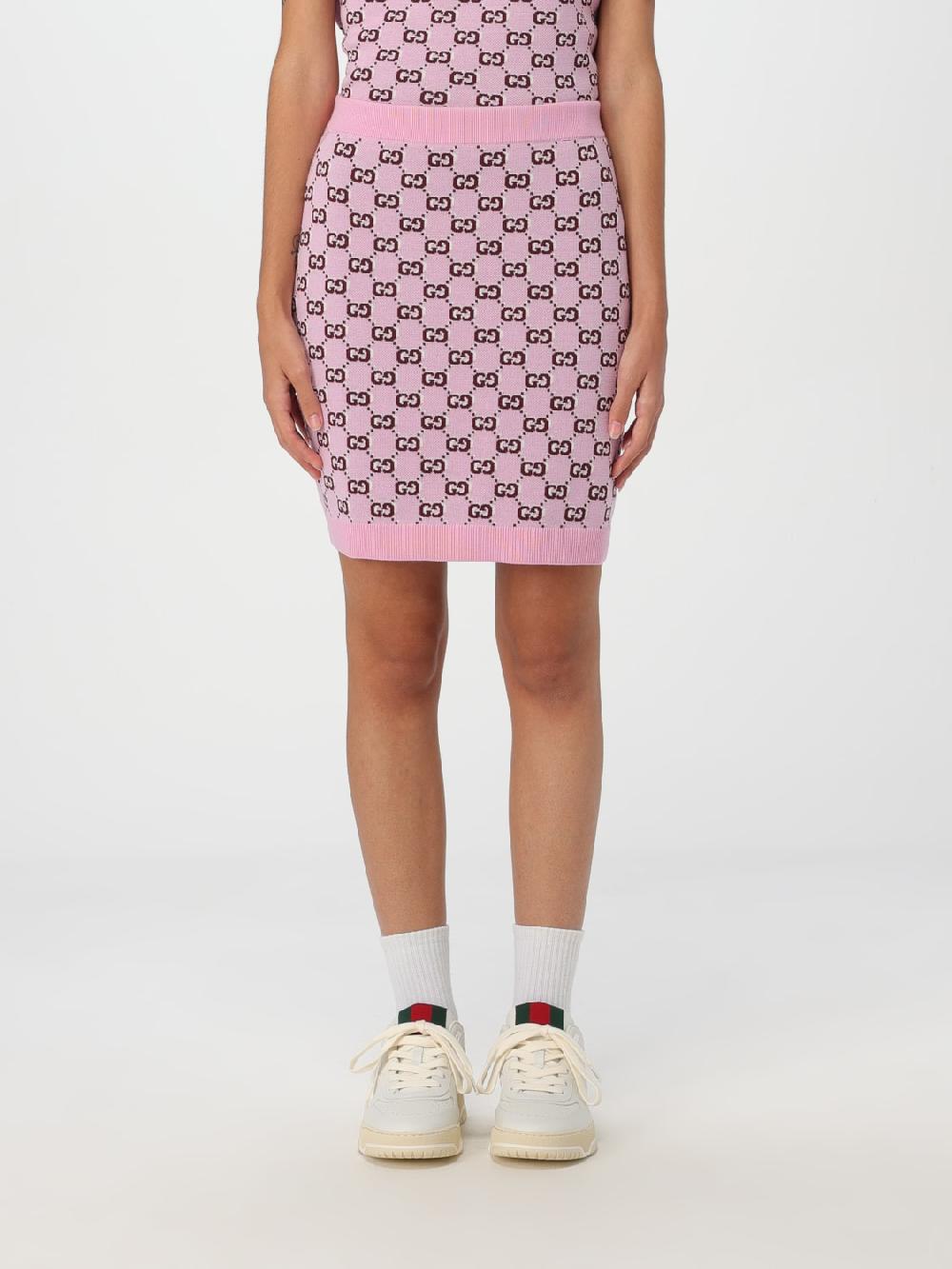 Giglio Gonna Gucci in lana con monogram GG