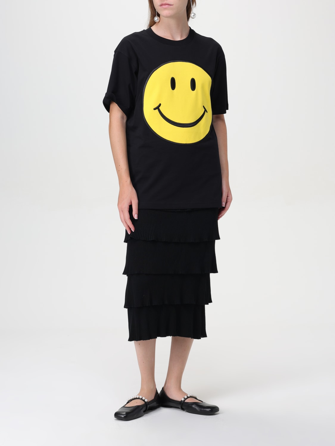 Giglio Gonna In Lana A Balze Moschino Couture