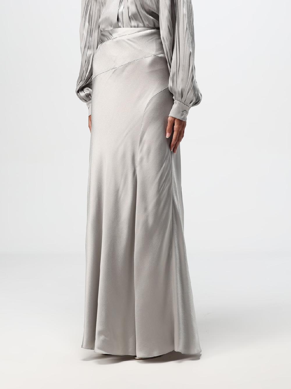 Giglio Gonna Lunga Alberta Ferretti In Raso