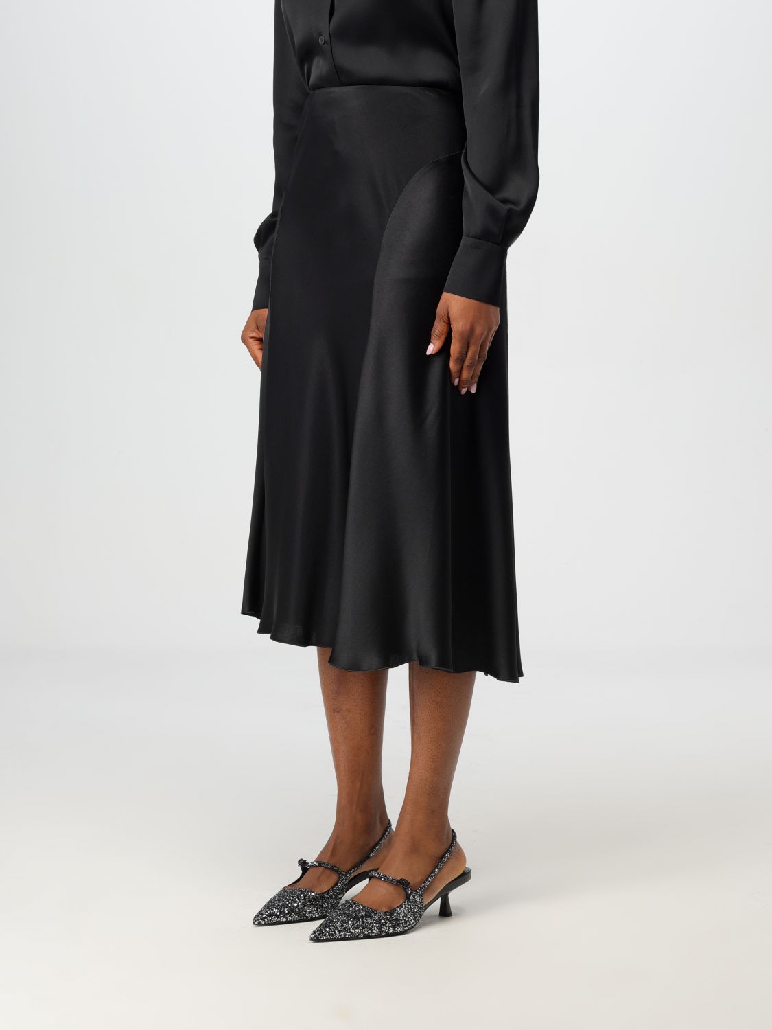 Giglio Gonna Midi Alberta Ferretti In Misto Seta