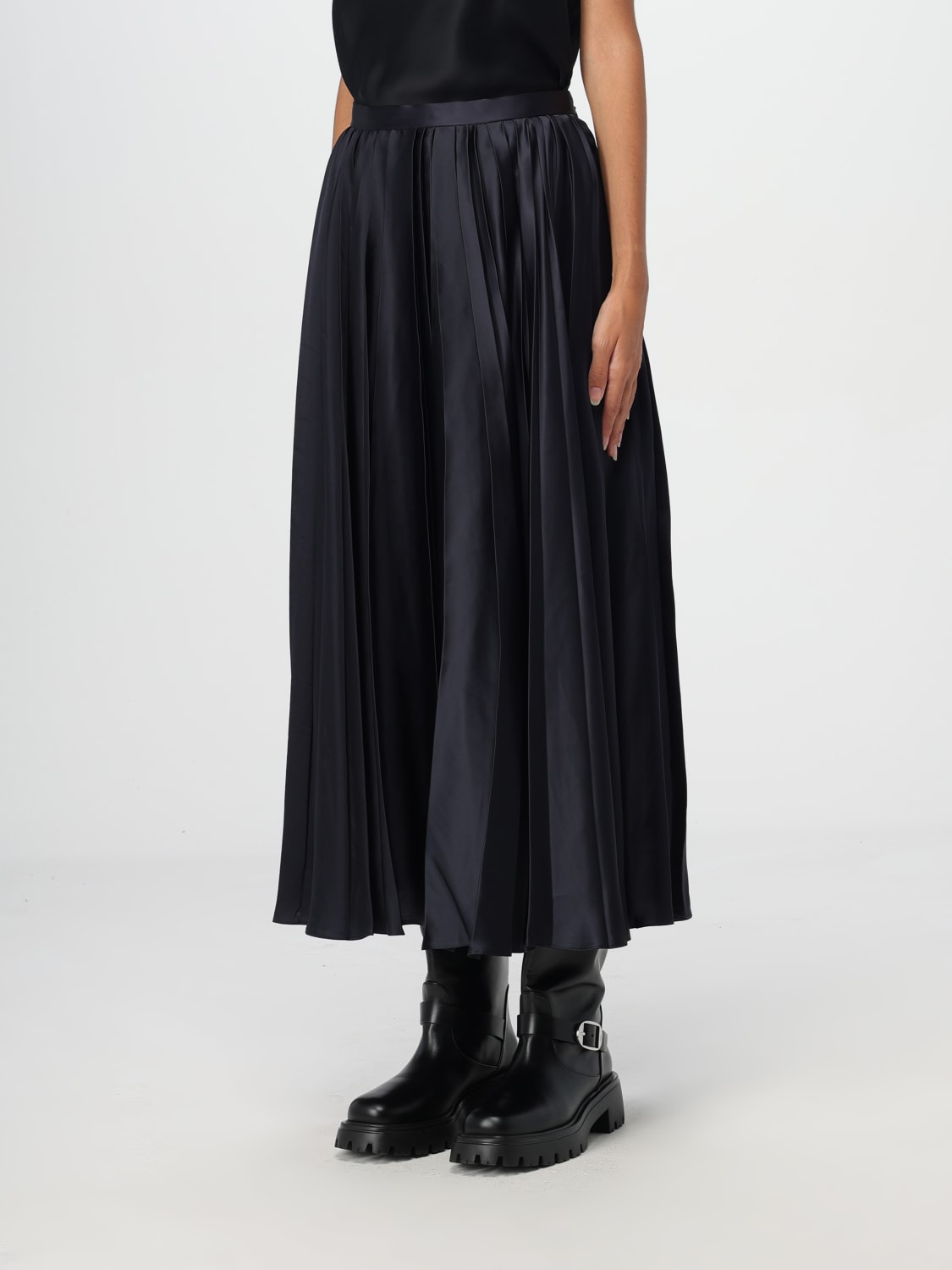 Giglio Gonna Midi Del Core In Viscosa Plissettata